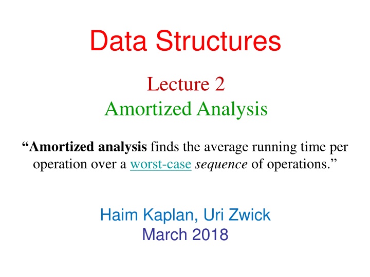 Amortized Analysis in Data Structures: Insights and Implementations