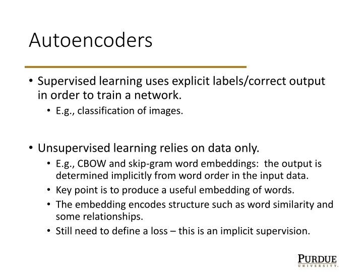 Autoencoders: Applications and Properties