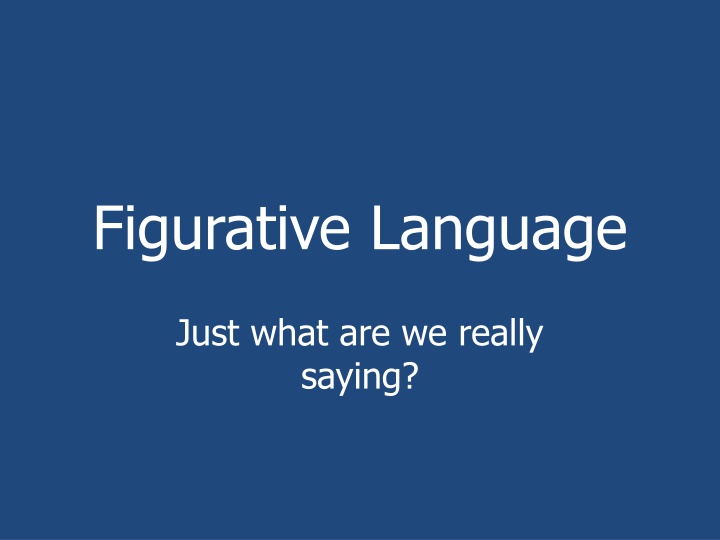 Figurative Language in Literature
