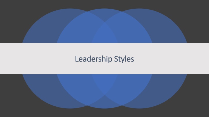 Different Leadership Styles and Self-Awareness in Leadership