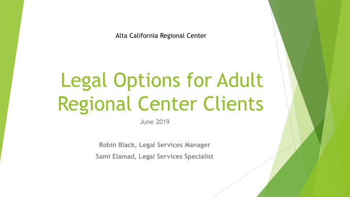 Legal Rights and Options for Regional Center Clients in California