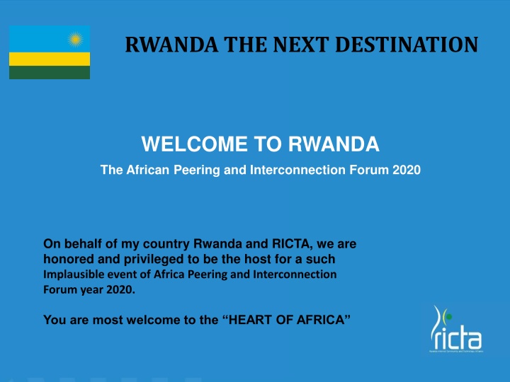 Discover Rwanda: African Peering and Interconnection Forum 2020