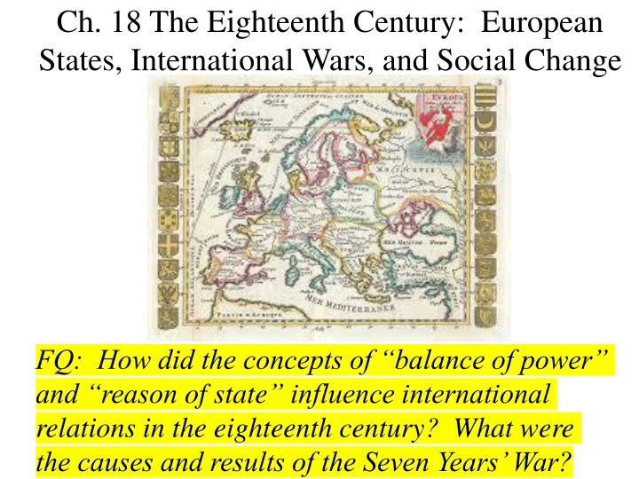 International Relations in the 18th Century: Balance of Power and Conflict