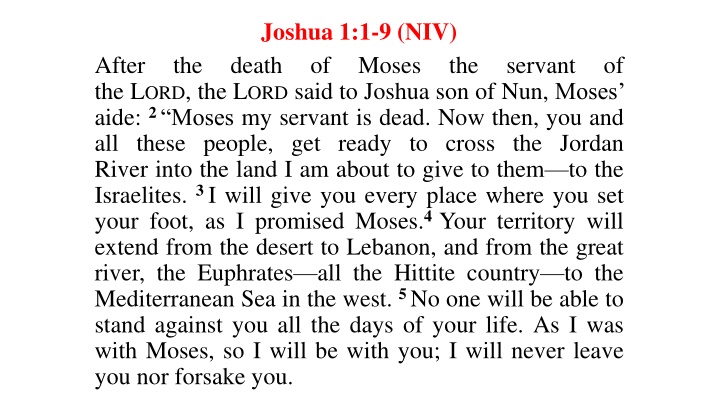 Joshua's Call to Leadership: A Journey of Faith and Courage