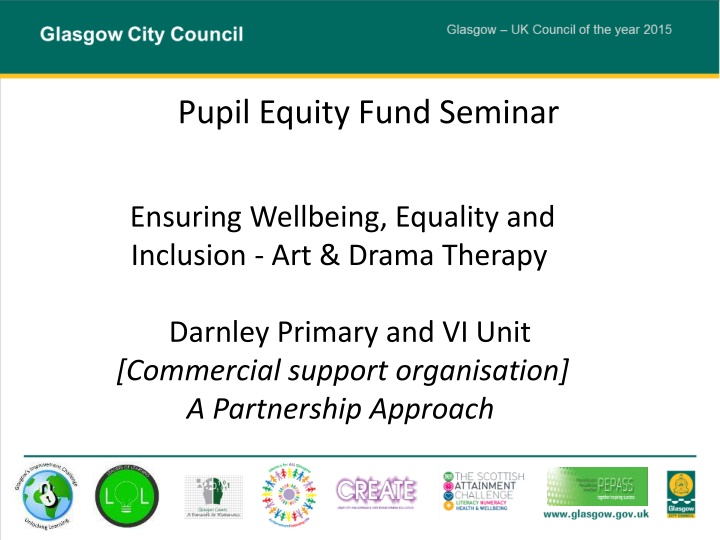 Pupil Equity Fund Seminar: Wellbeing, Equality & Inclusion Through Art & Drama Therapy