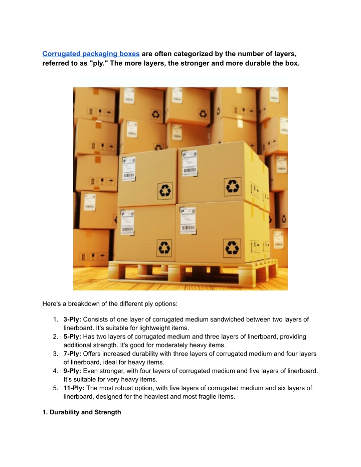 corrugated packaging boxes are often categorized n.w