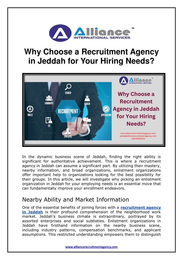 why choose a recruitment agency in jeddah n.w