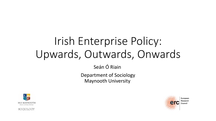 Irish Enterprise Policy and Development Challenges