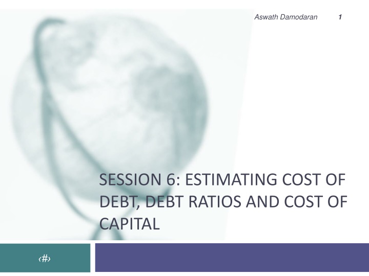 Estimating Cost of Debt and Capital by Aswath Damodaran