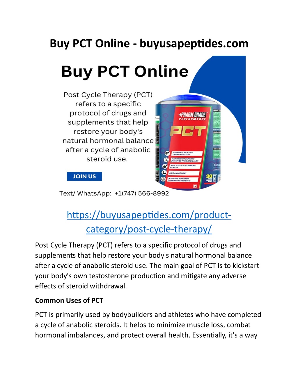 buy pct online buyusapeptides com l.w