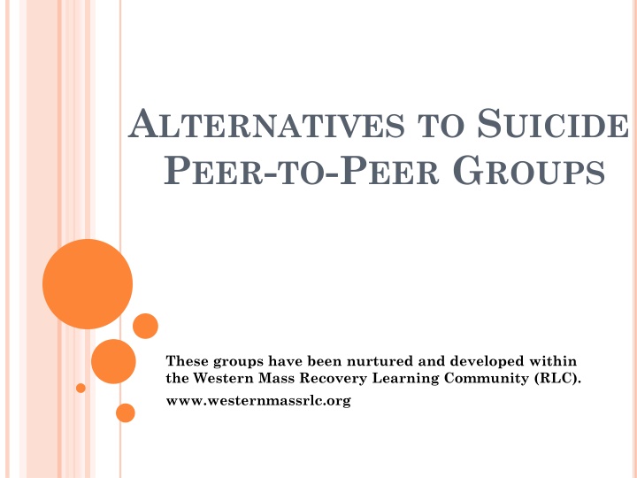 Suicide Beliefs and Peer-to-Peer Support Groups