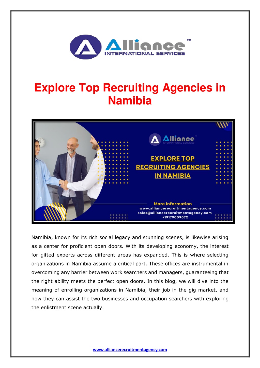 explore top recruiting agencies in namibia l.w