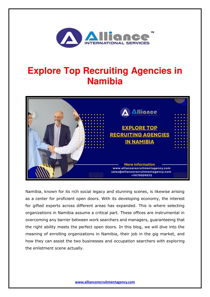 explore top recruiting agencies in namibia n.w