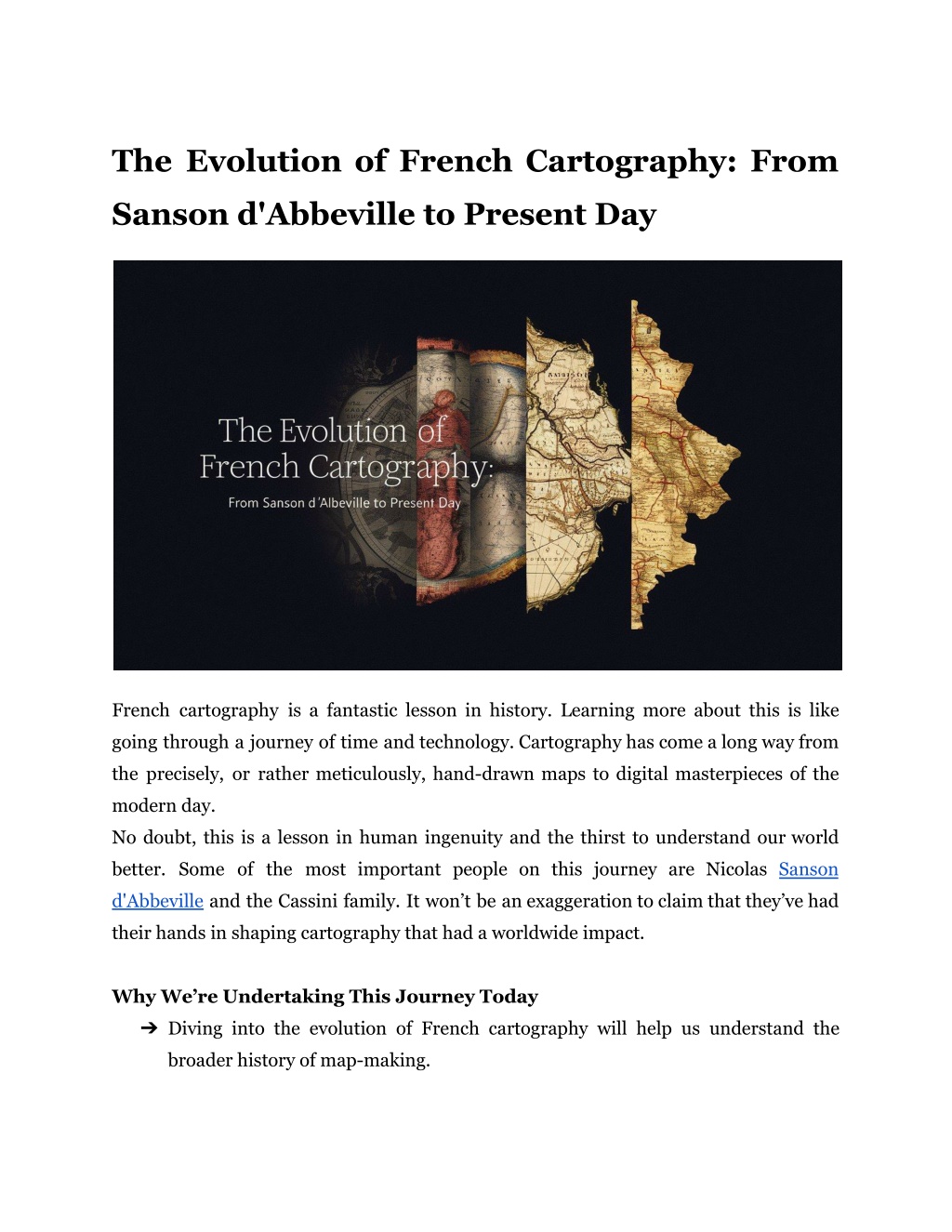 the evolution of french cartography from l.w