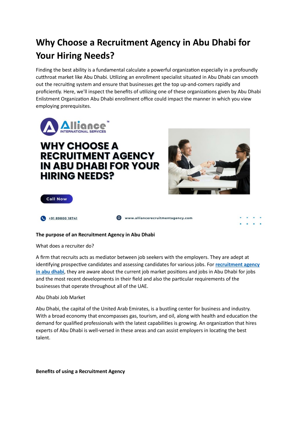 why choose a recruitment agency in abu dhabi l.w