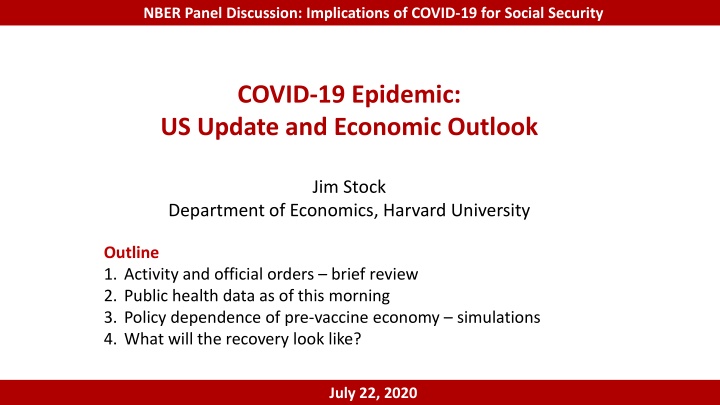 Implications of COVID-19 for Social Security: US Update and Economic Outlook