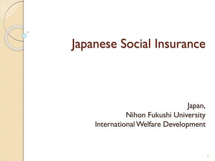 Japanese Social Insurance System