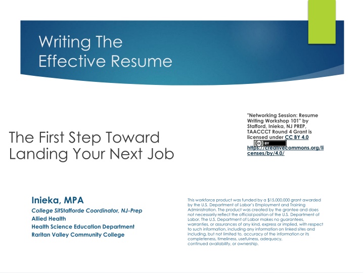 Resume Writing Workshop: Tips for Crafting an Effective Resume