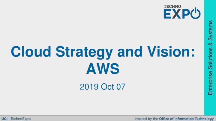 Enterprise Cloud Strategy and Vision with AWS
