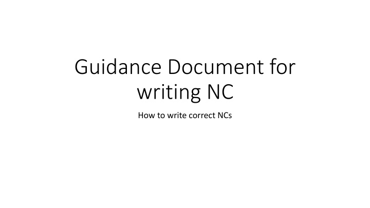 Guidelines for Writing Effective Nonconformity Statements