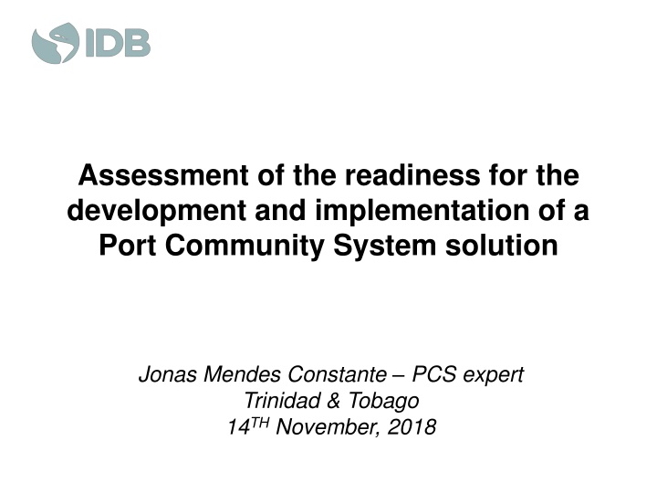 Assessing Readiness for Port Community System Development and Implementation