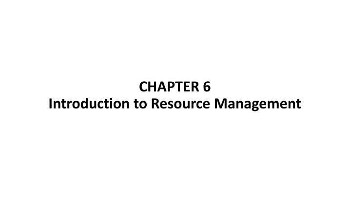 Introduction to Resource Management in Construction Industry