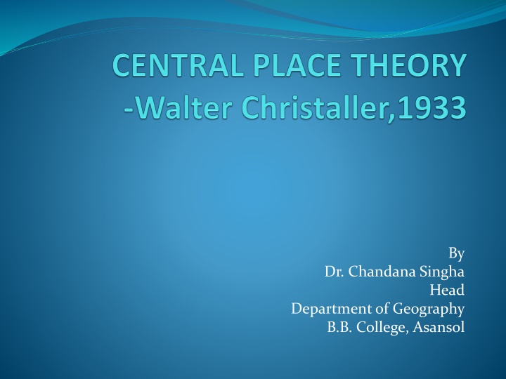 Central Place Theory: Key Concepts and Determinants