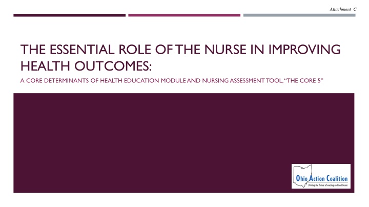 Social Determinants of Health (SDH) and the Nurse's Role
