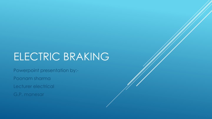 Electric Braking Systems