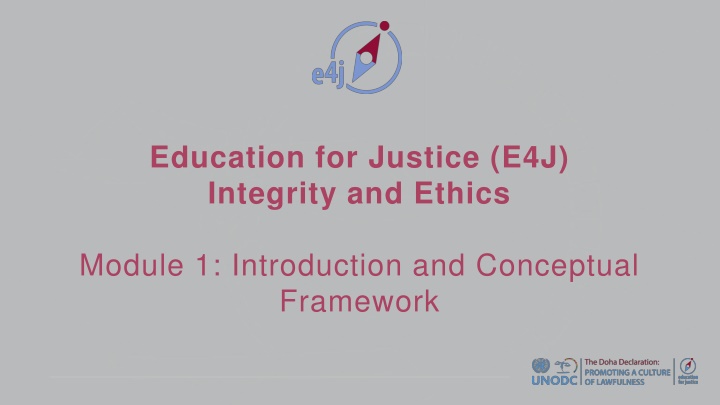 Ethics and Integrity Module Overview