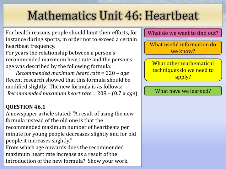 Recommended Maximum Heart Rate Formula Adjustment Analysis