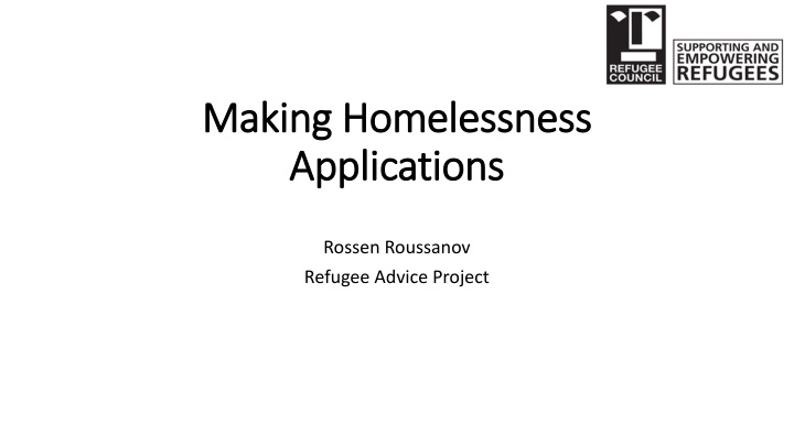 Refugee Advice and Homelessness Support Services