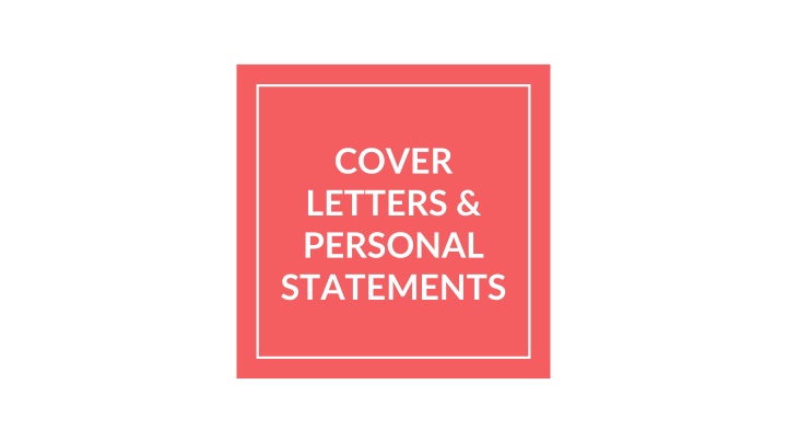 Mastering Cover Letters and Personal Statements for Success