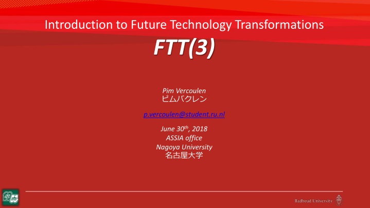 Future Technology Transformations Framework