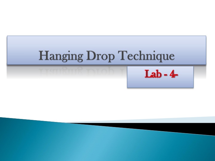 Microbiology Lab: The Hanging Drop Preparation