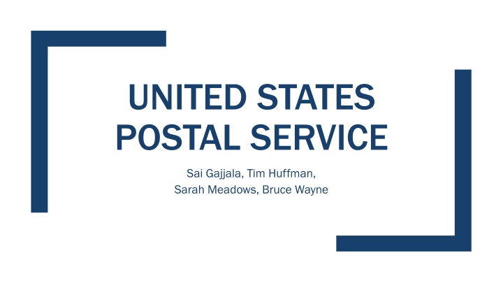 Challenges and Opportunities for the United States Postal Service