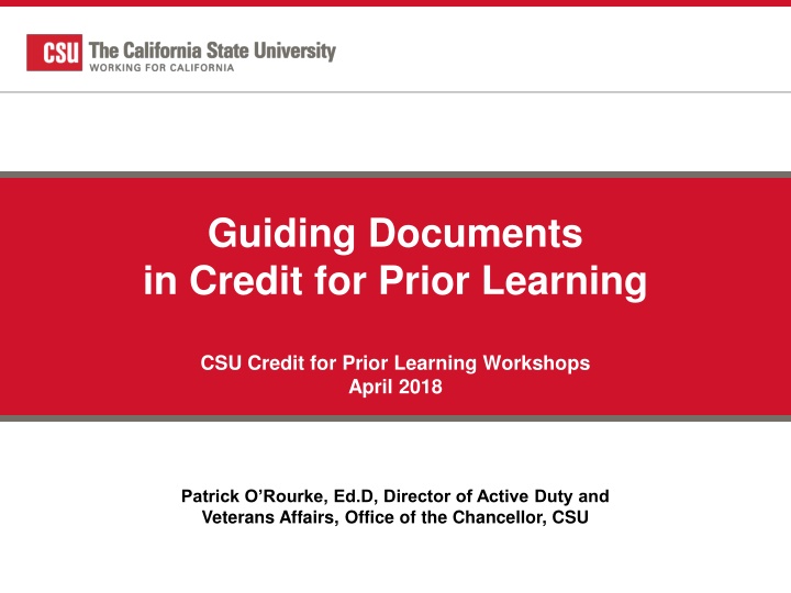 CSU Credit for Prior Learning Workshop Insights