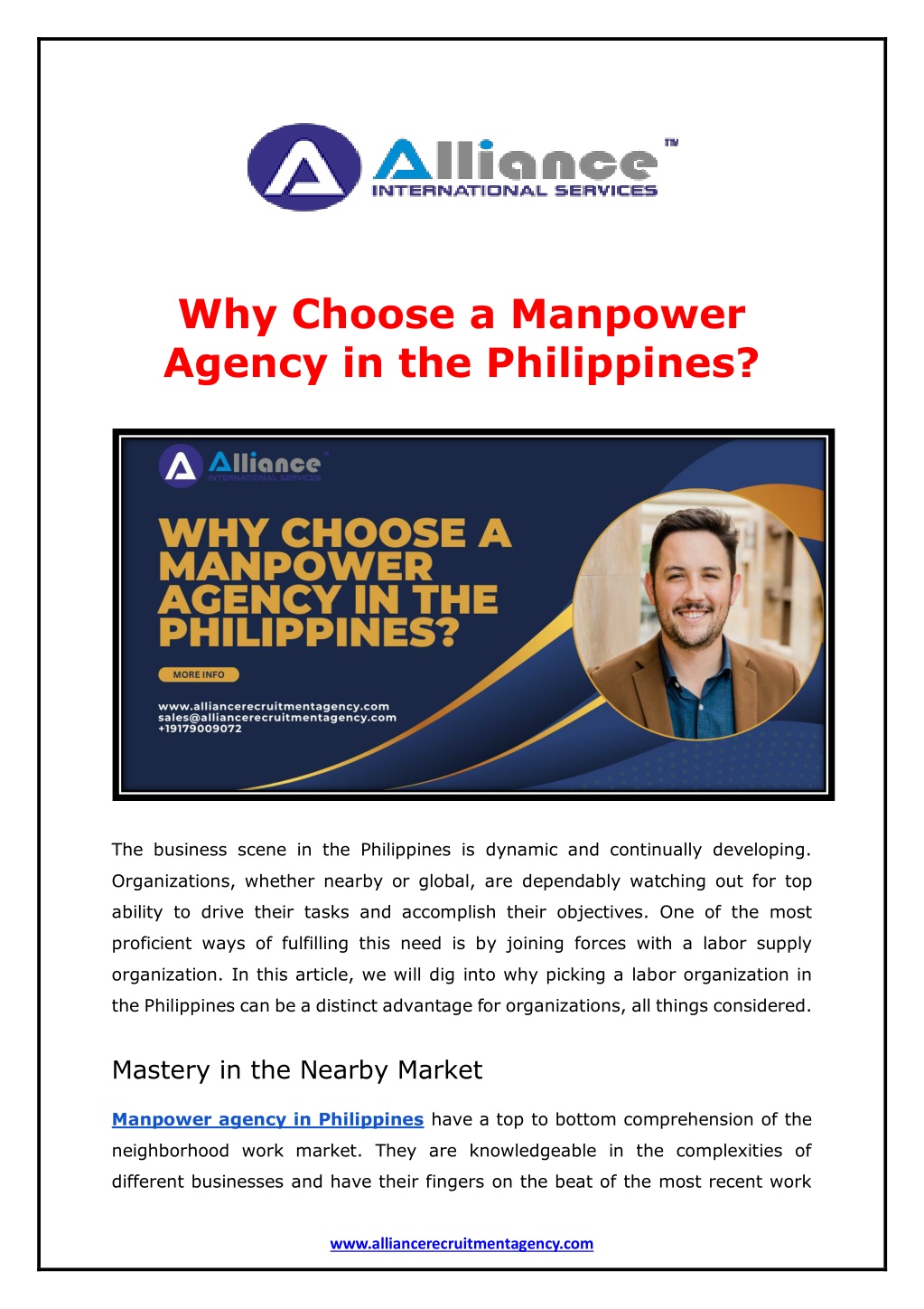 why choose a manpower agency in the philippines l.w