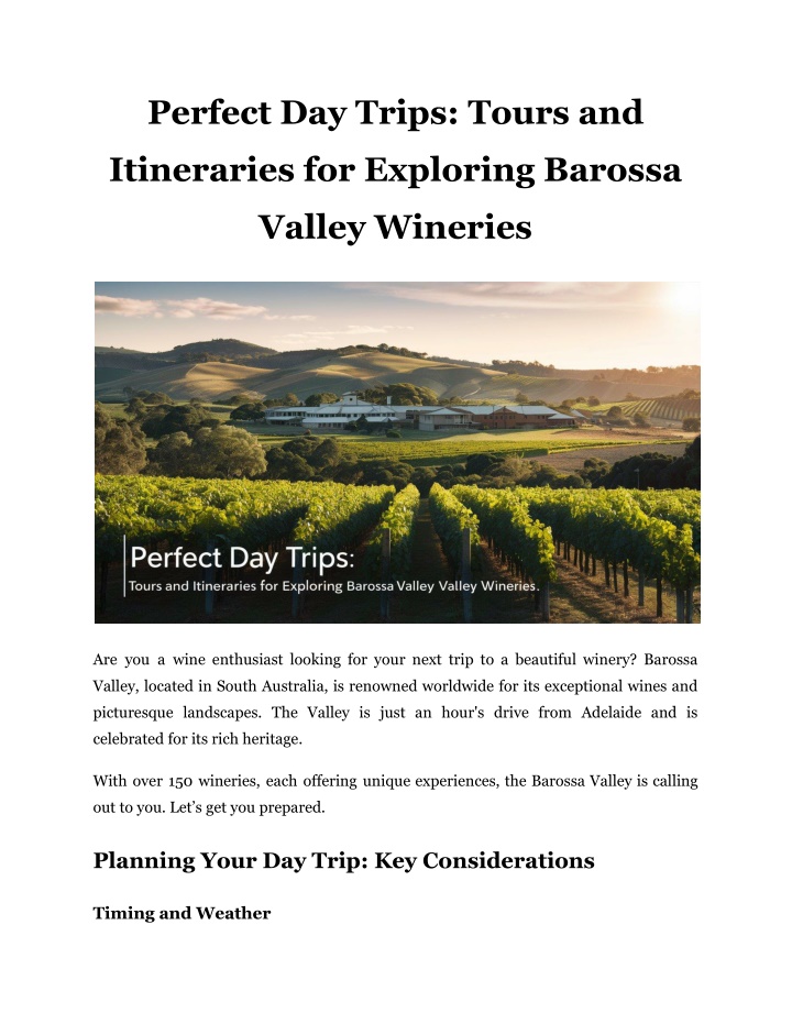 perfect day trips tours and n.w
