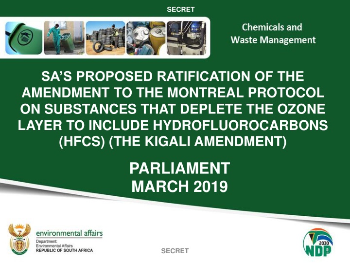 Proposed Ratification of the Kigali Amendment to the Montreal Protocol