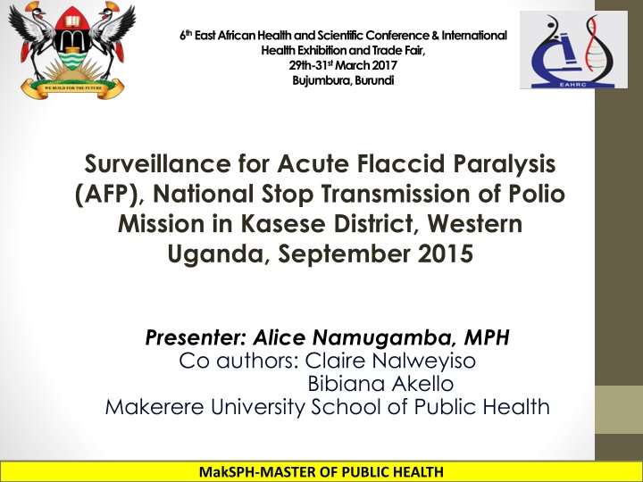 Enhancing AFP Surveillance for Polio Eradication in East Africa