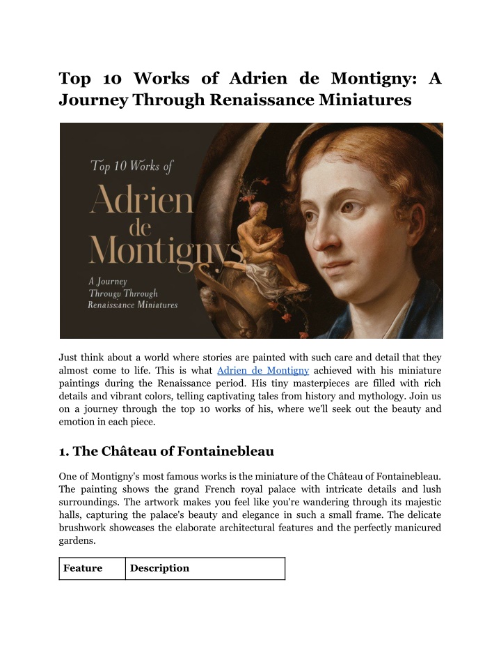 top 10 works of adrien de montigny a journey n.w