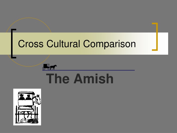The Amish: A Cross-Cultural Comparison