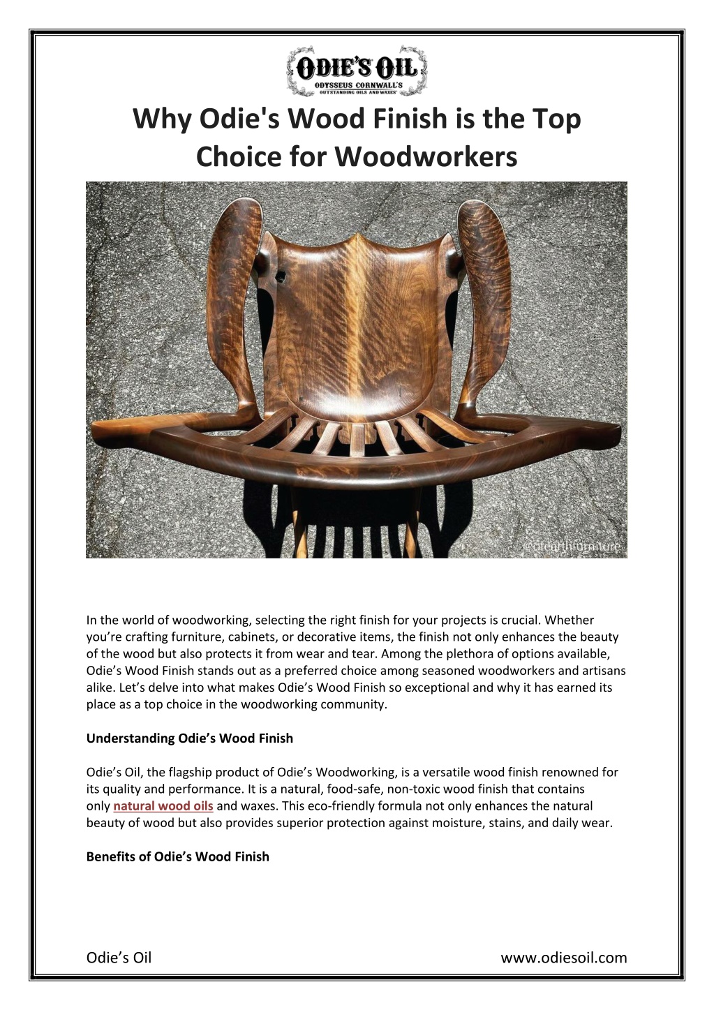 why odie s wood finish is the top choice l.w