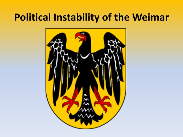 Political Instability of the Weimar Republic: Spartacist and Kapp Putsches