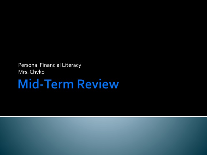 Personal Financial Literacy Concepts