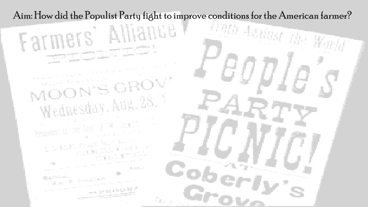 The Populist Party's Fight for American Farmers