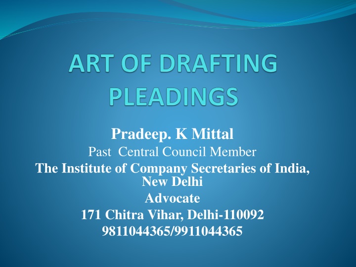 Overview of Drafting under CPC and Essential Principles