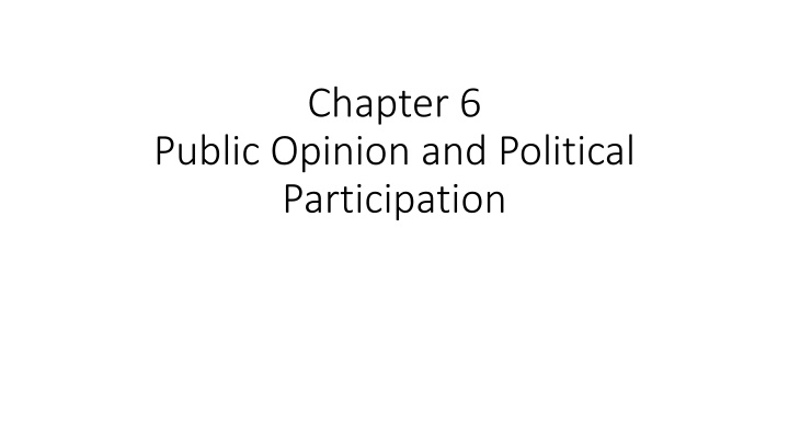 Public Opinion and Political Participation