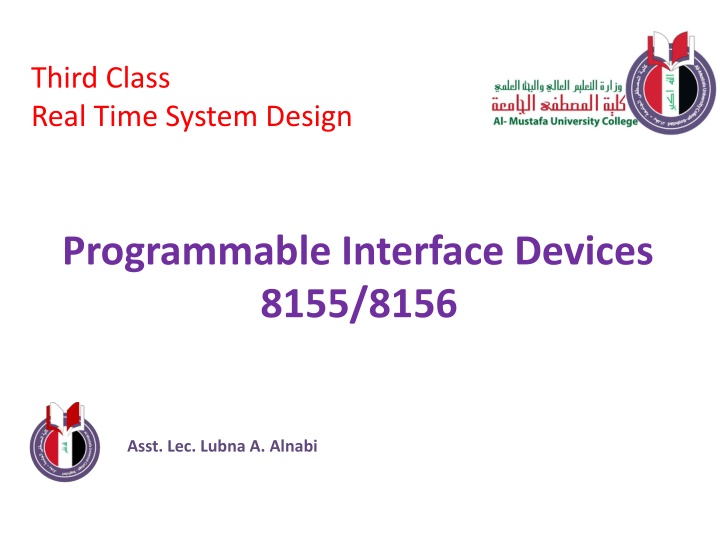 Programmable Interface Devices 8155/8156 Overview and Design Considerations